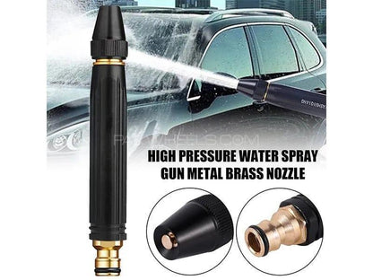 High-Pressure Metal Water Gun Nozzle | Powerful Hose Sprayer for Car, Bike & Home Cleaning