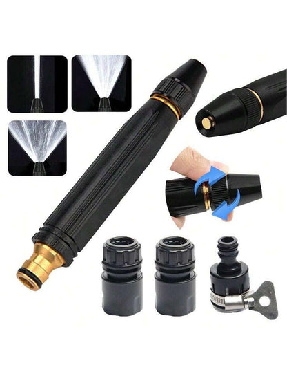 High-Pressure Metal Water Gun Nozzle | Powerful Hose Sprayer for Car, Bike & Home Cleaning