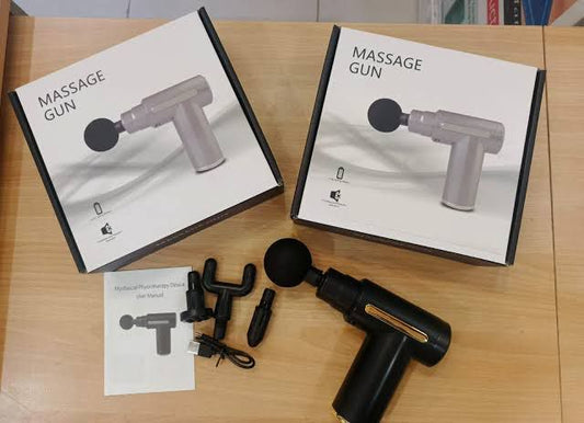 4-in-1 Electric Massage Gun – 6-Speed Deep Tissue Muscle Massager with 4 Massage Heads, USB Type-C Rechargeable, Portable Handheld Body Therapy Device (Random Color)