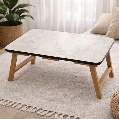 Multi-Purpose Wooden Folding Table – Portable Laptop Desk for Study, Reading, Bed & Home Office Use