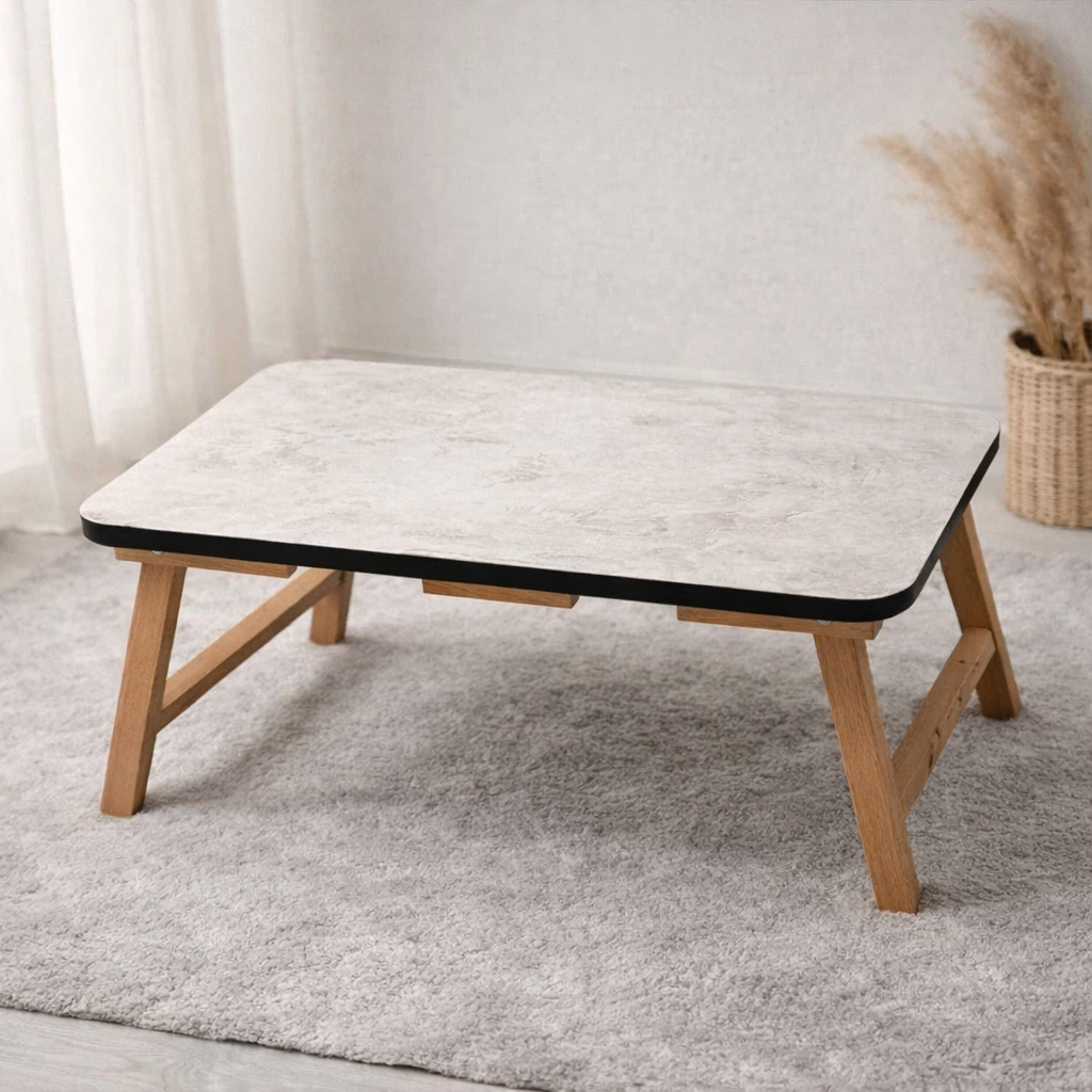 Multi-Purpose Wooden Folding Table – Portable Laptop Desk for Study, Reading, Bed & Home Office Use