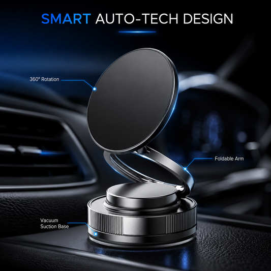 Universal Car & Desk Phone Mount Holder – 360° Adjustable Mobile Stand for Car Dashboard & Office Desk