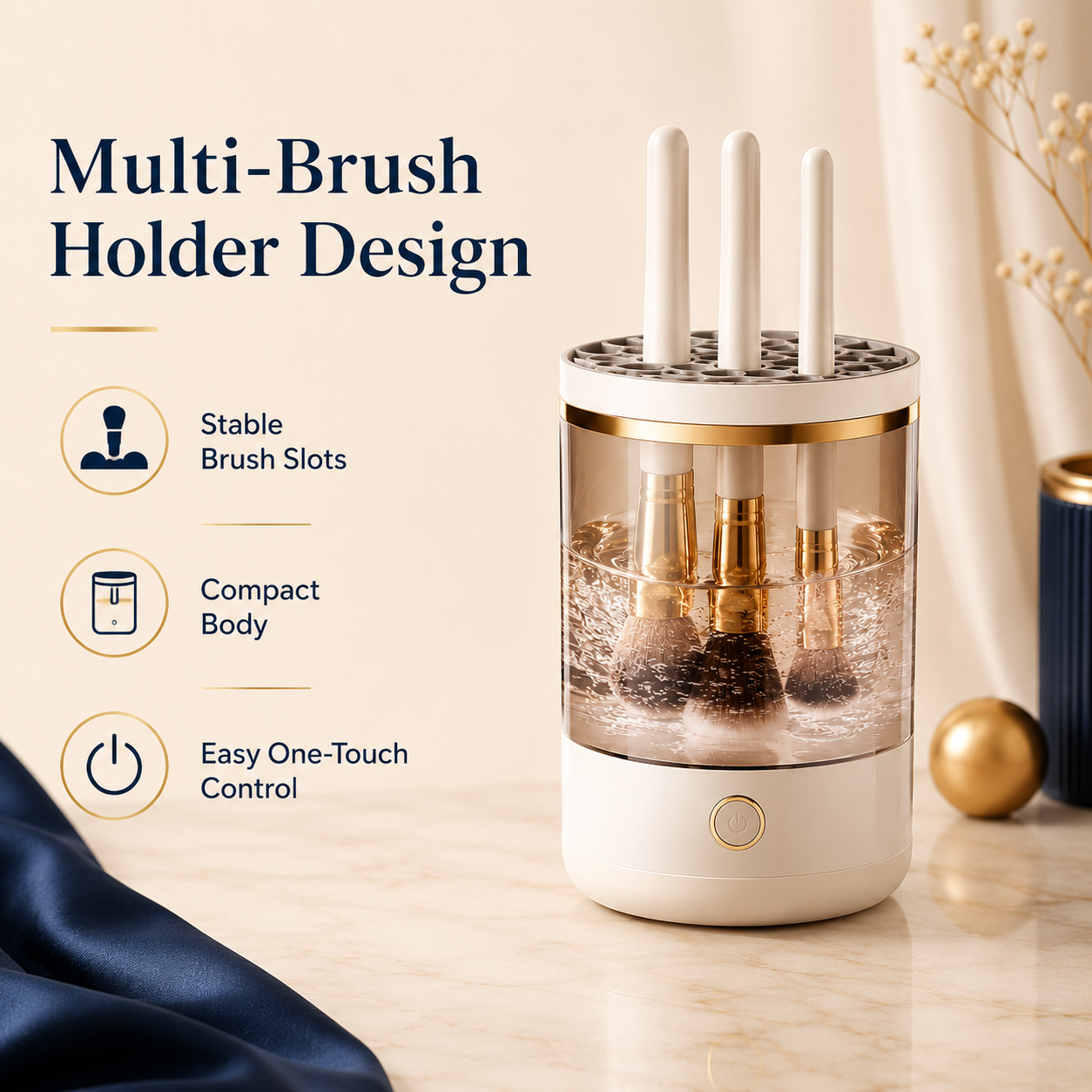 Electric Makeup Brush Cleaner for Fast & Easy Brush Washing