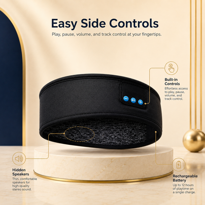 Wireless Bluetooth Music Headband for Sleep, Gym & Travel