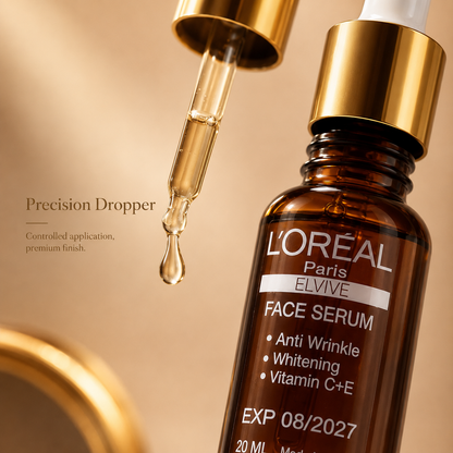 L’Oreal Paris Elvive Anti-Wrinkle & Ultra Whitening Face Serum with Vitamin C + E – 20ml