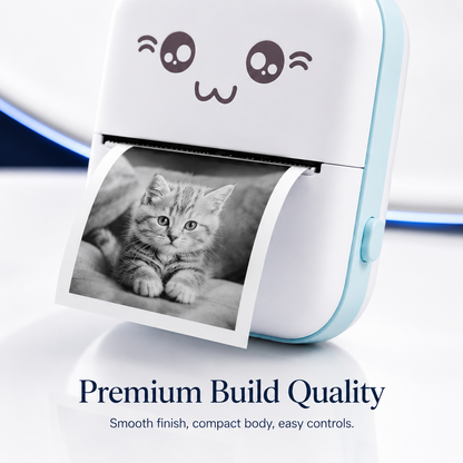 Mini Portable Thermal Printer Wireless Bluetooth Pocket Photo Printer with Paper Roll