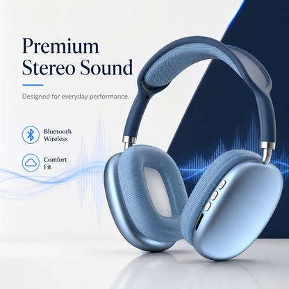 P9 Wireless Bluetooth Headphones Over Ear Stereo Headset with Adjustable Headband