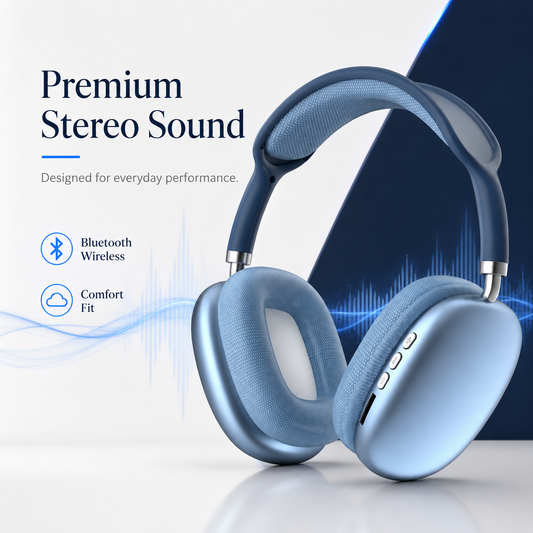 P9 Wireless Bluetooth Headphones Over Ear Stereo Headset with Adjustable Headband