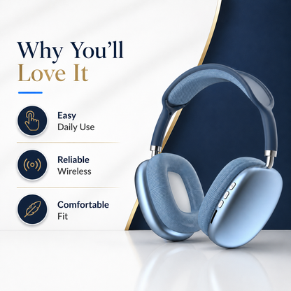 P9 Wireless Bluetooth Headphones Over Ear Stereo Headset with Adjustable Headband