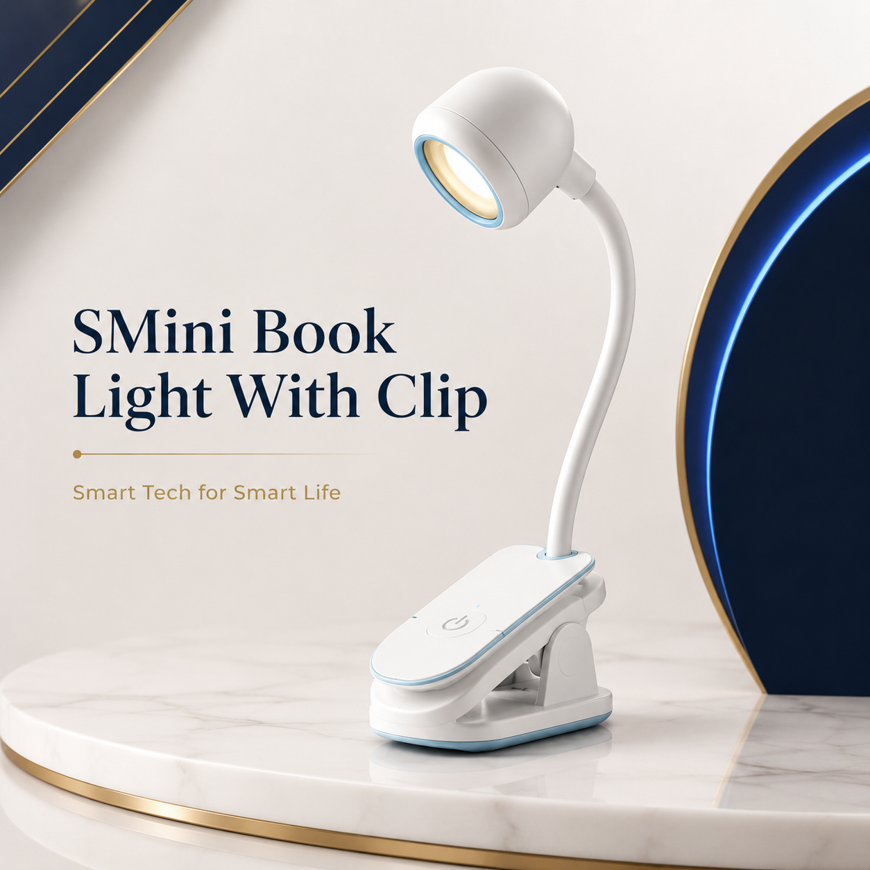 Mini Book Light With Clip – Portable LED Reading Lamp with 360° Flexible Gooseneck for Bed & Study