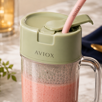 Portable Blender Juicer Cup with Straw – Mug Shaped Cordless Mini Juicer
