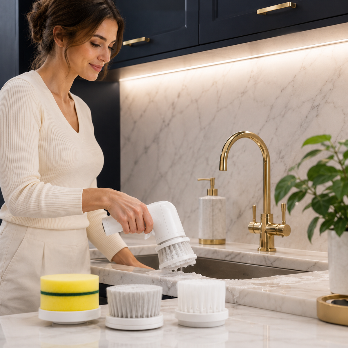 Electric Cleaning Brush for Kitchen, Bathroom & Tile Cleaning