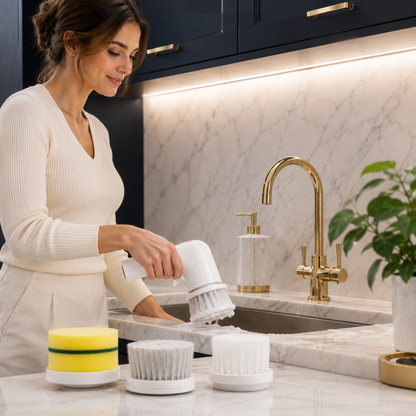 Electric Cleaning Brush for Kitchen, Bathroom & Tile Cleaning