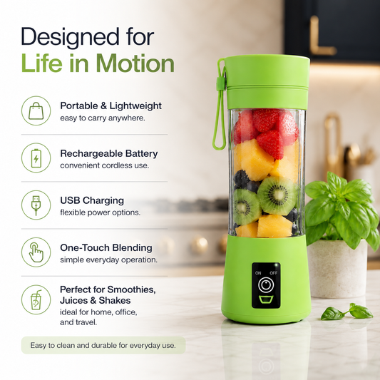 Portable Blender – Mini Juice Blender for Smoothies & Shakes in Pakistan