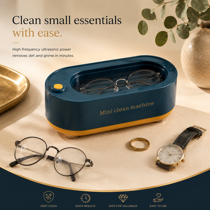 Portable Ultrasonic Cleaner Machine – High Frequency Jewelry, Glasses & Watch Cleaning Device (Random Color)