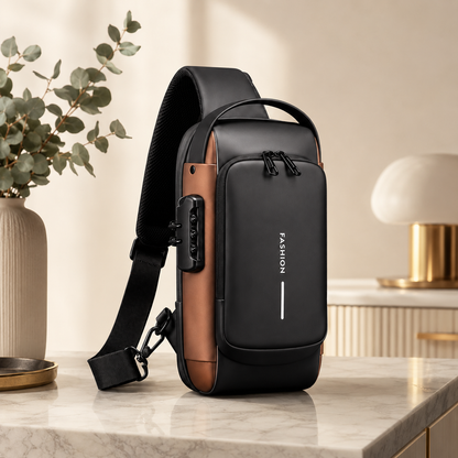 Premium Anti-Theft Sling Bag with Password Lock – Large Capacity Crossbody Travel & Shoulder Chest Bag