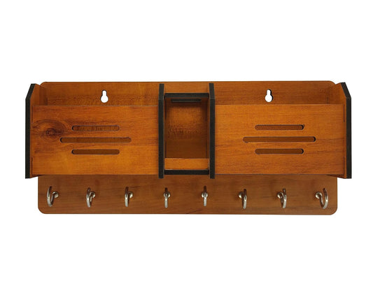 Multipurpose Wooden Key Holder for Wall – Decorative Key Hanger & Home Décor Organizer for Entryway, Living Room & Office