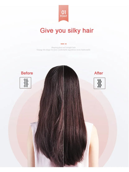 HQT-909B 2-in-1 Electric Hair Straightening & Curling Comb Brush – Professional Hair Styler, Non-Damaging, Fast Heating (Random Color)