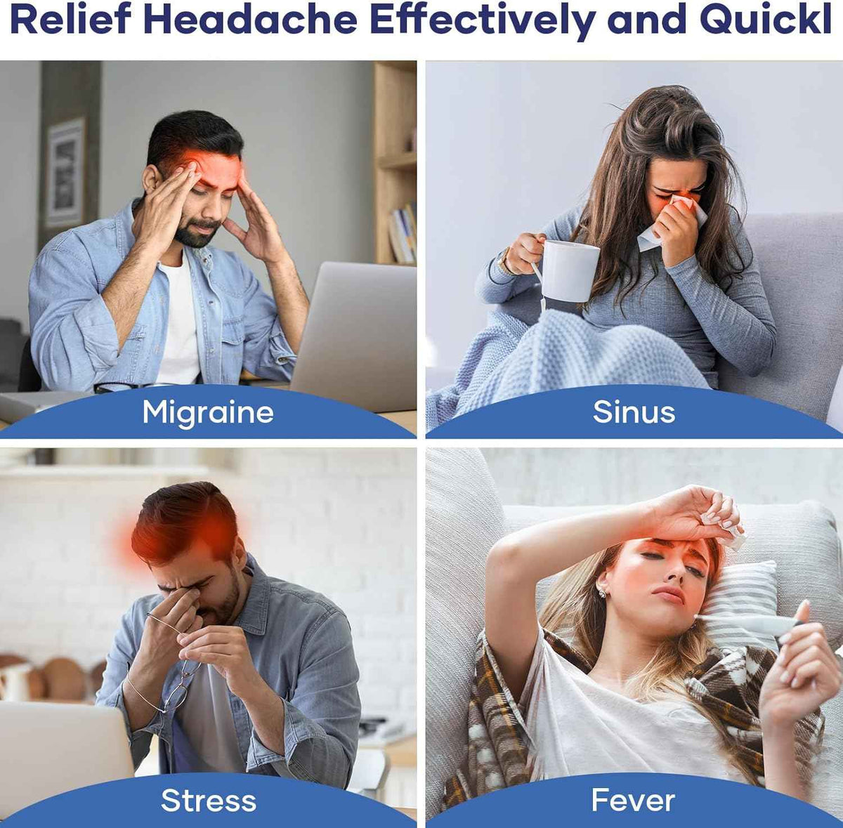 Instant Headache Relief Cap | Cooling Gel Migraine Relief Hat | Hot & Cold Therapy for Head Comfort