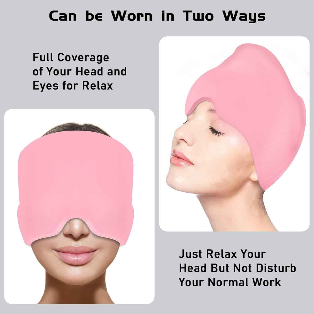 Instant Headache Relief Cap | Cooling Gel Migraine Relief Hat | Hot & Cold Therapy for Head Comfort